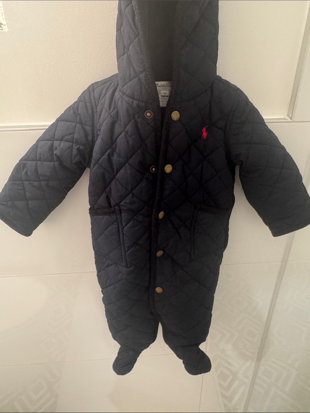 Ralph Lauren baby bunting navy blue snowsuit